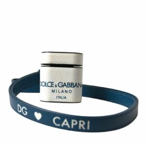 Dolce & Gabbana Capri AirPods Case ONE SIZE Blue And White