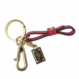 Dolce & Gabbana Leather Keychain ONE SIZE Red