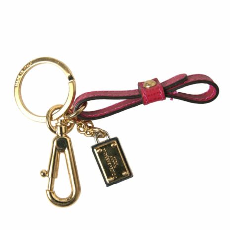 Dolce & Gabbana Leather Keychain ONE SIZE Red