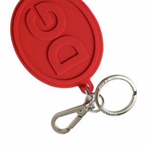 Dolce & Gabbana DG Keychain Red Silicone Model ONE SIZE Red