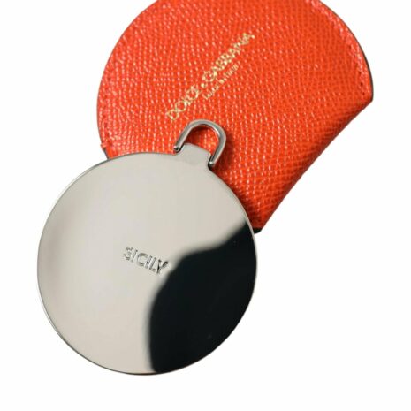 Dolce & Gabbana Sicily Coin Purse in Orange Leather