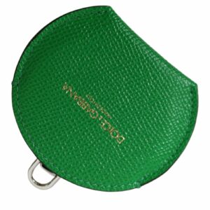 Dolce & Gabbana Green Leather Coin Purse ONE SIZE Green