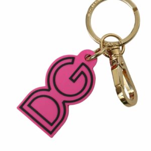 Dolce & Gabbana DG Keychain Pink Model ONE SIZE Gold And Pink