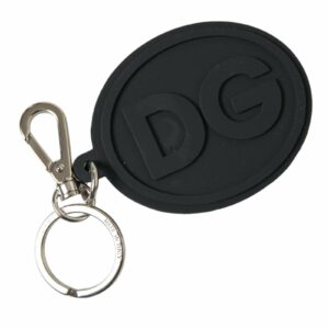 Dolce & Gabbana DG Keychain Silicone Black ONE SIZE Black | Silver