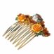 Dolce & Gabbana Floral Tiger Hair Comb ONE SIZE Gold
