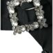 Dolce & Gabbana Black Satin Bow Belt with Rhinestone Buckle