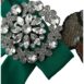 Dolce & Gabbana Green Silk Bow Tie with Crystal and Bird Embellishment