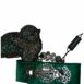Dolce & Gabbana Green Silk Bow Tie with Crystal and Bird Embellishment