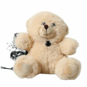 Dolce & Gabbana Beige Teddy Bear with Rhinestone Button ONE SIZE Beige