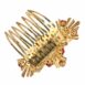Dolce & Gabbana Gold Hair Comb with Red Roses