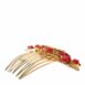 Dolce & Gabbana Gold Hair Comb with Red Roses