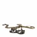 Dolce & Gabbana Gold-Tone Keychain with Rhinestone DG Logo Charm