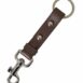 Dolce & Gabbana Leather Keychain with Silver Hook
