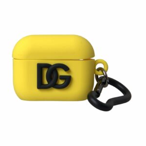 Dolce & Gabbana Silicone AirPods Case with Carabiner - Yellow ONE SIZE Yellow
