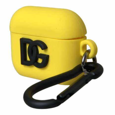 Dolce & Gabbana Silicone AirPods Case with Carabiner - Yellow
