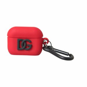 Dolce & Gabbana Red Silicone Airpods Pro Case with Carabiner ONE SIZE Red