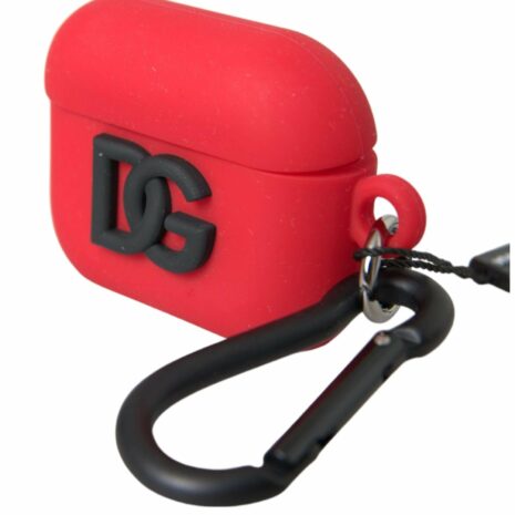 Dolce & Gabbana Red Silicone Airpods Pro Case with Carabiner