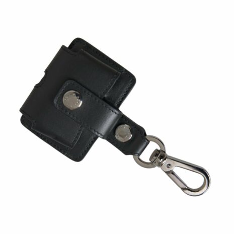 Dolce & Gabbana AirPods Pro Case with Carabiner - Black Leather ONE SIZE Black