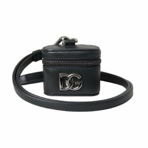 Dolce & Gabbana Black Leather AirPods Pro Case ONE SIZE Black