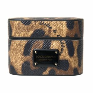 Dolce & Gabbana Leopard Print Airpods Case ONE SIZE Brown