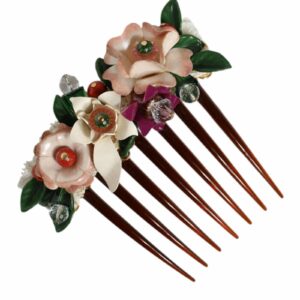 Dolce & Gabbana Floral Hair Comb ONE SIZE Brown