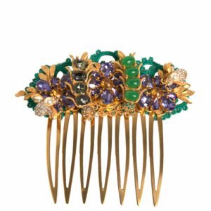 Dolce & Gabbana Floral Jewel Hair Comb Women Gold Other ONE SIZE Gold