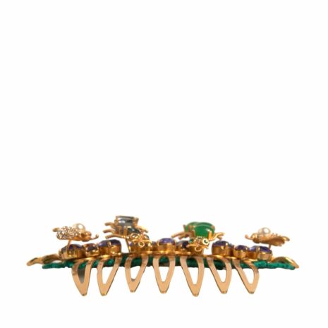 Dolce & Gabbana Floral Jewel Hair Comb Women Gold Other