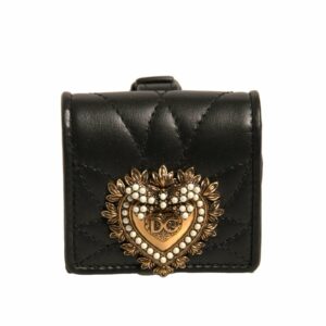 Dolce & Gabbana quilted leather card holder Women Black Other ONE SIZE Black