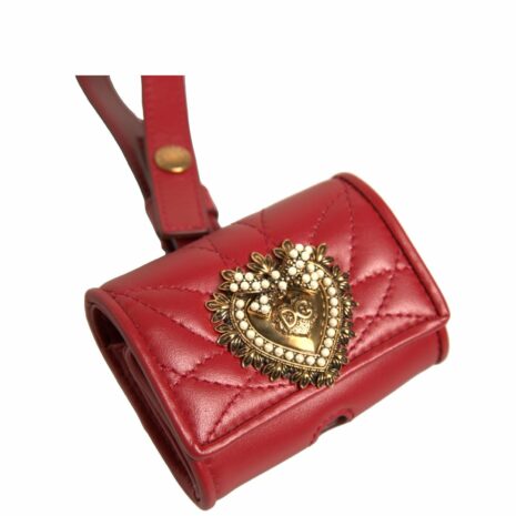 Dolce & Gabbana quilted leather key holder red Women Other