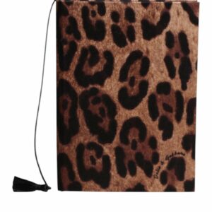 Dolce & Gabbana Leopard Print Notebook with Tassel Women Brown Other ONE SIZE Brown