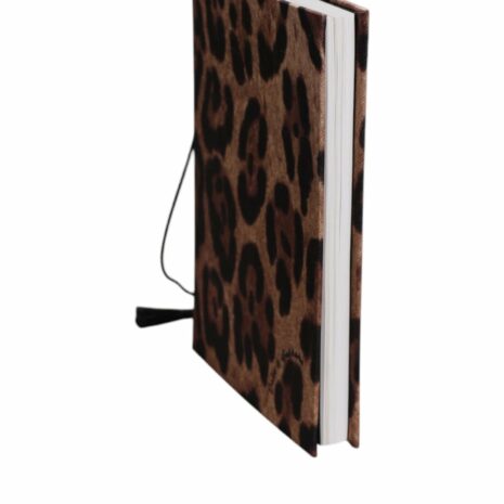 Dolce & Gabbana Leopard Print Notebook with Tassel Women Brown Other