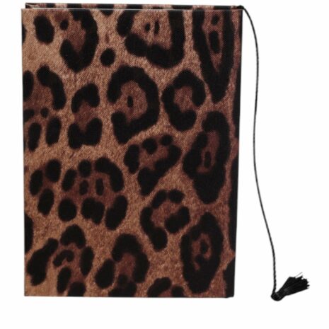 Dolce & Gabbana Leopard Print Notebook with Tassel Women Brown Other