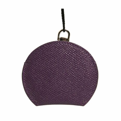Dolce & Gabbana Round Coin Purse Purple Leather Women Other