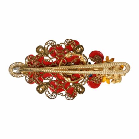 Dolce & Gabbana Decorative Enamel Flower Brooch Women Multicolor Other