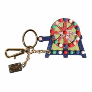 Dolce & Gabbana Ferris Wheel Keychain Leather Accessory Women Multicolor ONE SIZE Multicolor