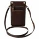 Dolce & Gabbana Leather Phone Holder Crossbody Women Brown Wallets ONE SIZE Brown