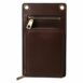 Dolce & Gabbana Leather Phone Holder Crossbody Women Brown Wallets