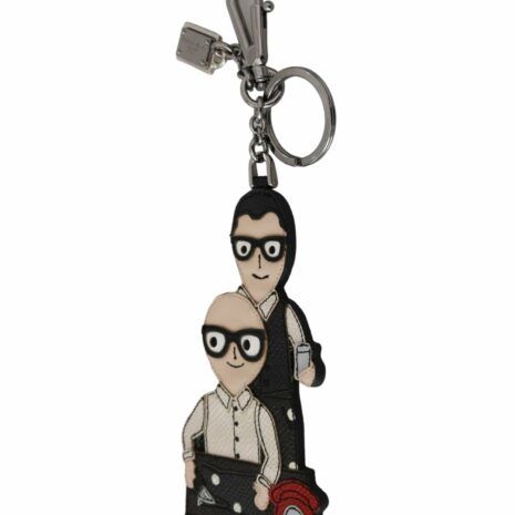 Dolce & Gabbana Leather Keychain ONE SIZE Black