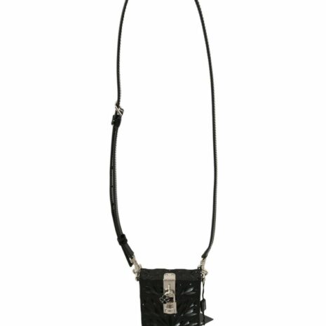 Dolce & Gabbana Sicily Box Crossbody Bag in Black Patent Leather