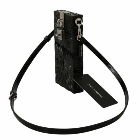 Dolce & Gabbana Sicily Box Crossbody Bag in Black Patent Leather