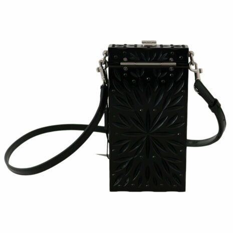 Dolce & Gabbana Sicily Box Crossbody Bag in Black Patent Leather