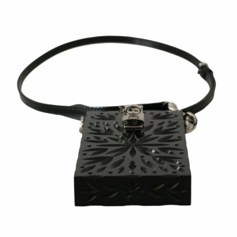 Dolce & Gabbana Sicily Box Crossbody Bag in Black Patent Leather