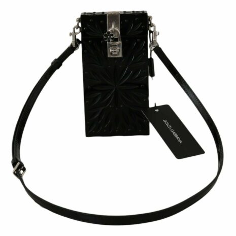 Dolce & Gabbana Sicily Box Crossbody Bag in Black Patent Leather