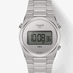 Tissot PRX Digital Silver Dial Round Stainless Steel Men's Watch T1372631103000