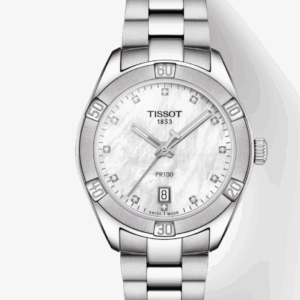 Tissot Quartz PR 100 Sports White mother of pearl Round Men's Watch T1019101111600