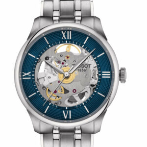 Tissot Chemin Des Tourelles Skeleton T-Classic Automatic Blue Dial Men's Watch T1398361104800