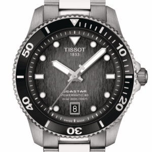 Tissot Seastar 1000 Powermatic 80 T-Sport Graded Grey-Black Dial Grey Stainless Steel Strap Round 40MM Men's Watch  T1208071105100
