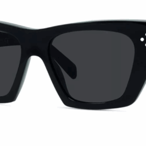 Celine 3 Dots CL40187I 01A Shiny Black/Smoke Cat-Eye Women's Sunglasses