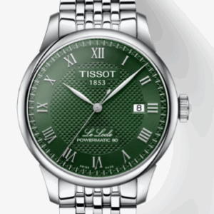 Tissot Le Locle Collection Powermatic 80 Green Dial with Grey Bracelet Automatic Men's Watch T0064071109300