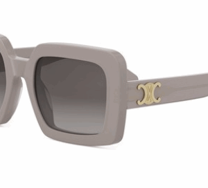 Celine Triomphe CL40304U 45F Shiny Brown with Brown Gradient Square Women's Sunglasses